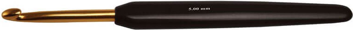 KnitPro Haaknaalden aluminium softgrip 5.00mm gd-zwrt.