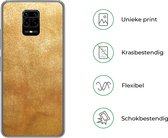 Geschikt voor Xiaomi Redmi Note 10 Lite hoesje - IJzer - Roest print - Goud - Metaal - Luxe - Siliconen Telefoonhoesje