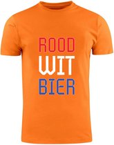 Rood Wit Bier Oranje T-shirt - holland - wk - ek - nederland