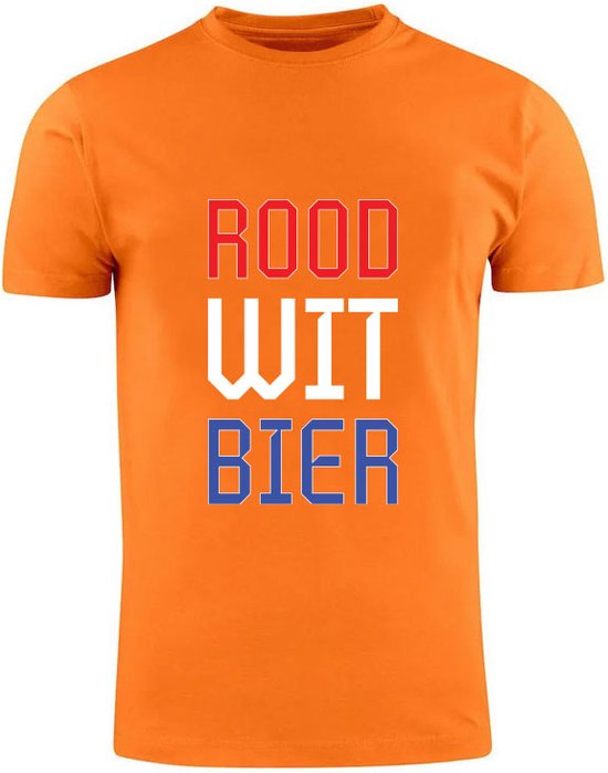 Rood Wit Bier | Oranje T-shirt | Nederlands Elftal | Holland | WK | EK | Nederland