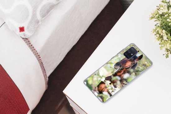 Coque Samsung Galaxy A51 5G - Cheval - Blossom - Printemps - Siliconen