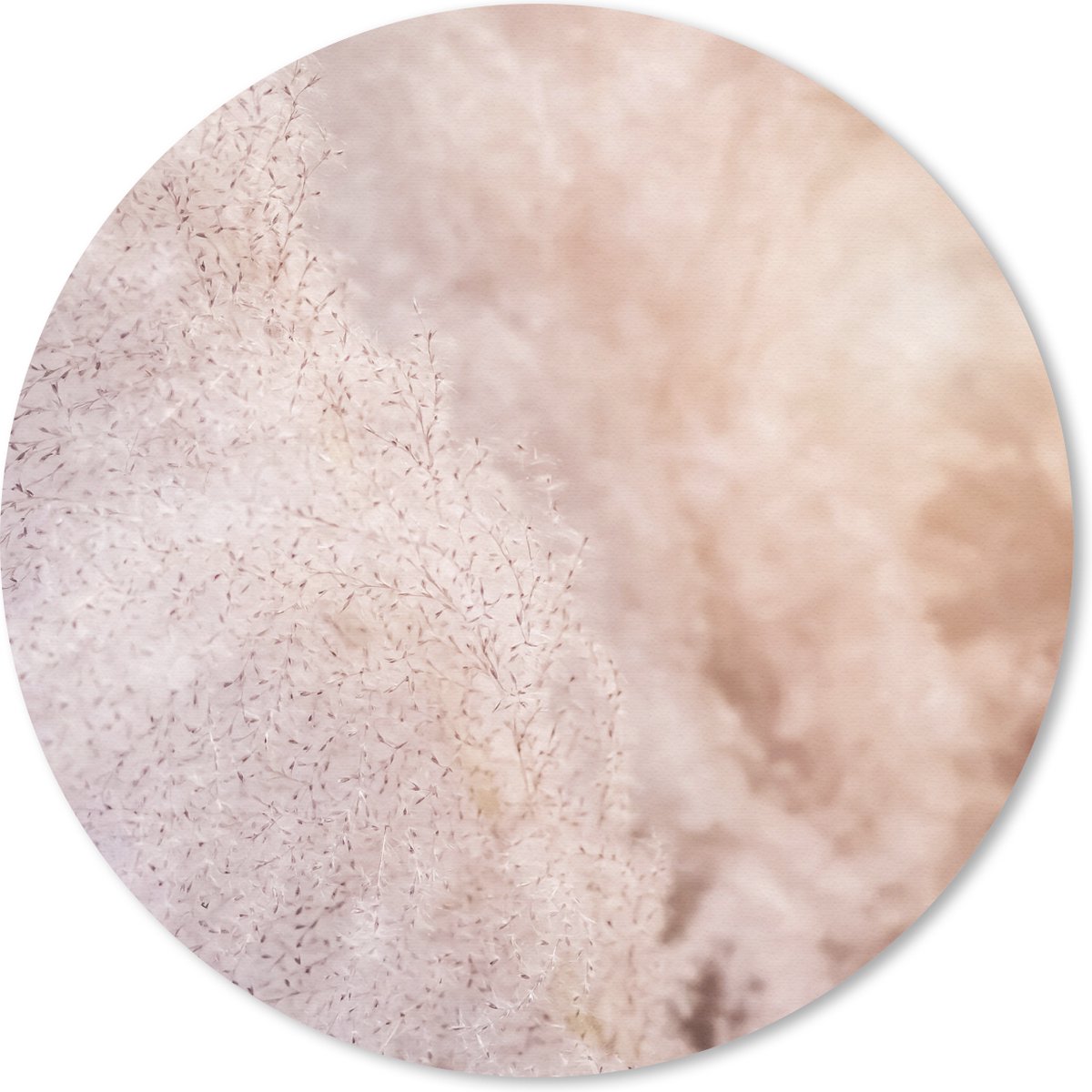 Muismat rond 30x30 cm - Mousepad Pampasgras - Structuur - Planten - Natuur - Ronde muismatten