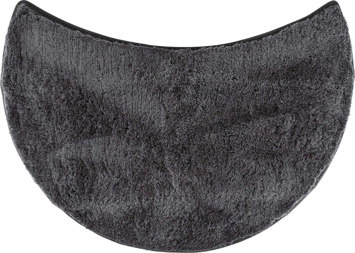 La'Moussawi ® Comfortabele en Stijlvolle Badmat voor Ronde Douches met Antislip Onderkant in Antraciet 55 cm, antraciet)