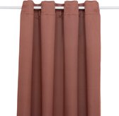 Bol.com Atmosphera Verduisteringsgordijn 135x240cm - Gordijnen kant en klaar met haakjes ringen - Terracotta aanbieding