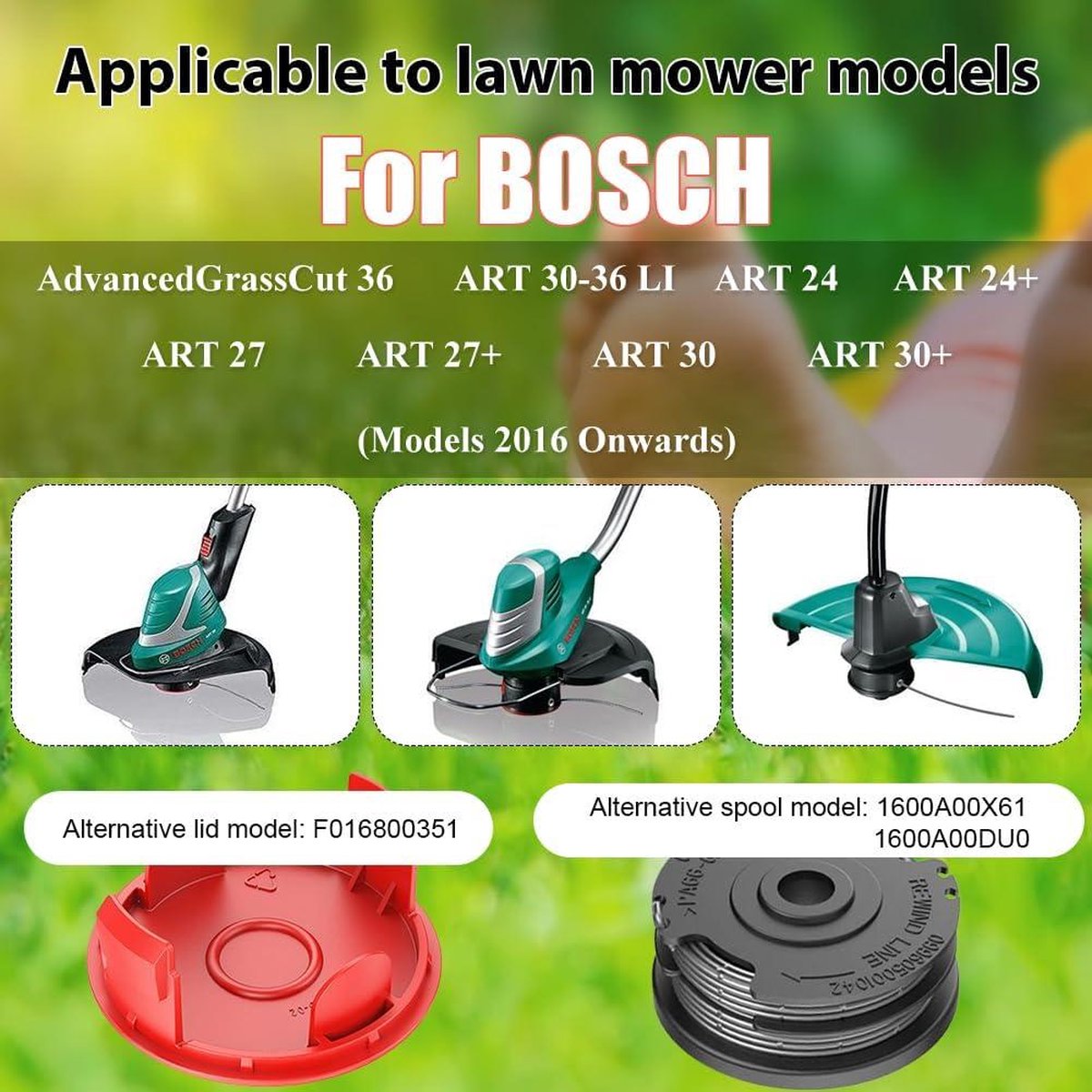 Ersatzfaden Für Bosch Rasentrimmer ART 24-30 – 1,6 Mm, 6 M, Doppelte Autofeed-Schnur