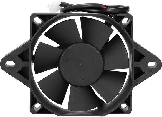Cosiki 16 slanke Zwarte Elektrische Ventilator 10 Bladen Radiatorventilator voor Auto Vrachtwagens Campers Oliesysteem Push-pull Modificatie Vervanging DC 12V