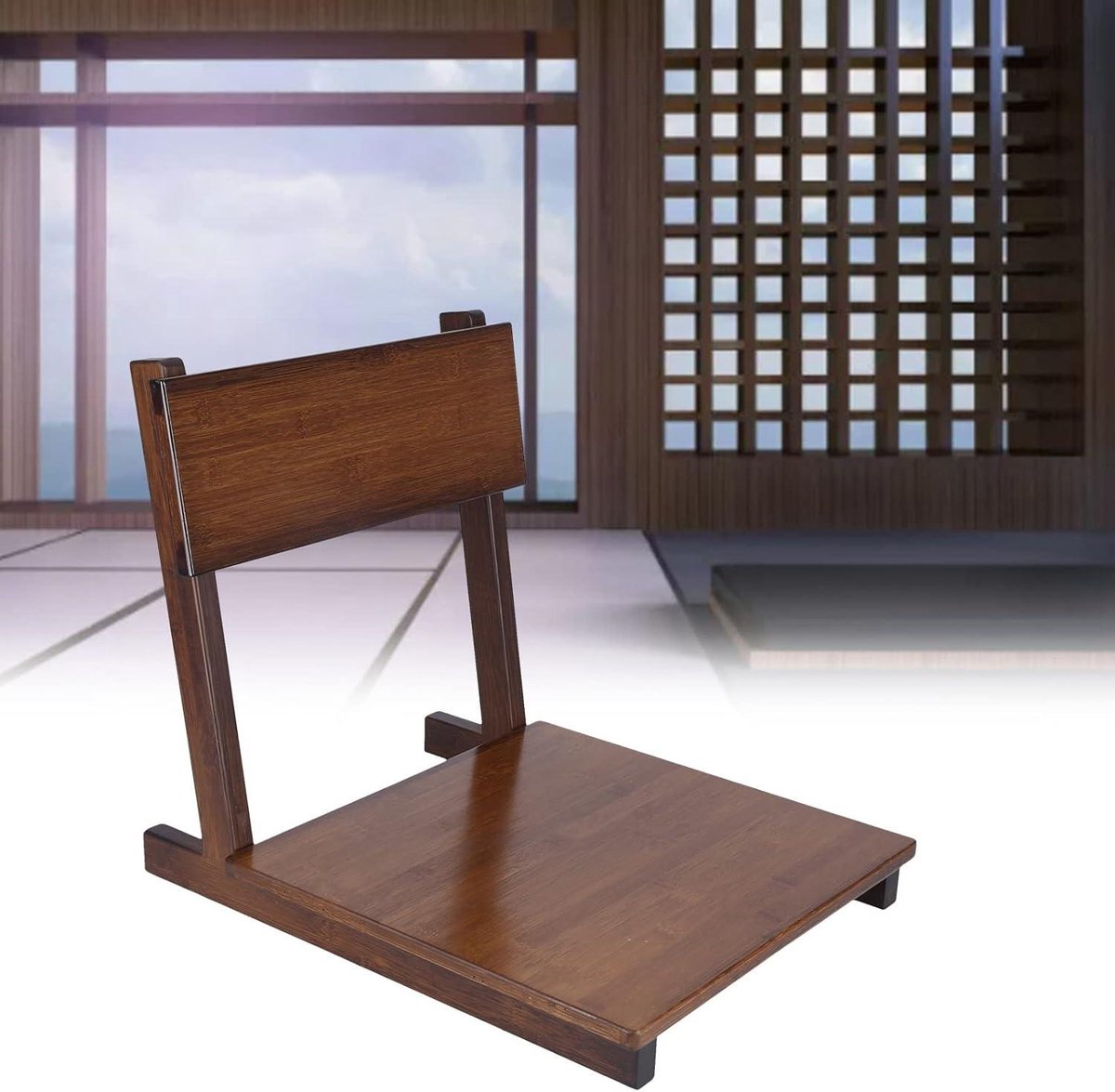 Chaise Tatami Pliable Avec Dossier – Chaise De Sol Japonaise Portable Pour Méditation, Bureau Bas, Jeux Vidéo, Salon Ou Balcon