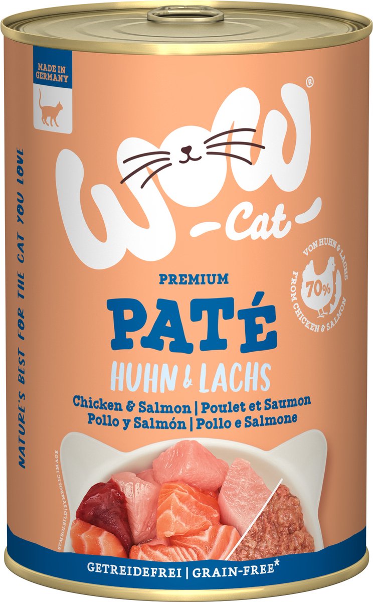 Wow WOW CAT - ADULT Dose 6x400g | Huhn & Lachs