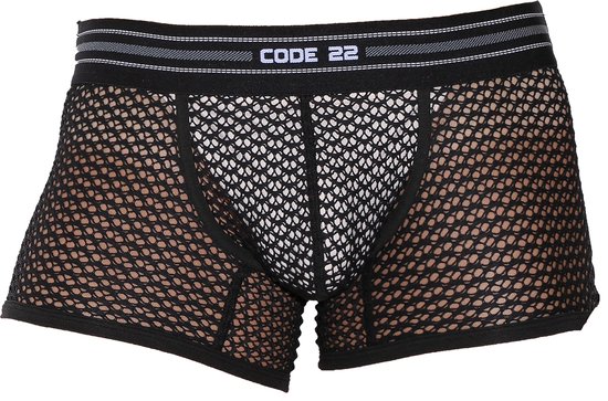 CODE 22 Openwork Trunk Black - MAAT L - Heren Ondergoed - Boxershort ...