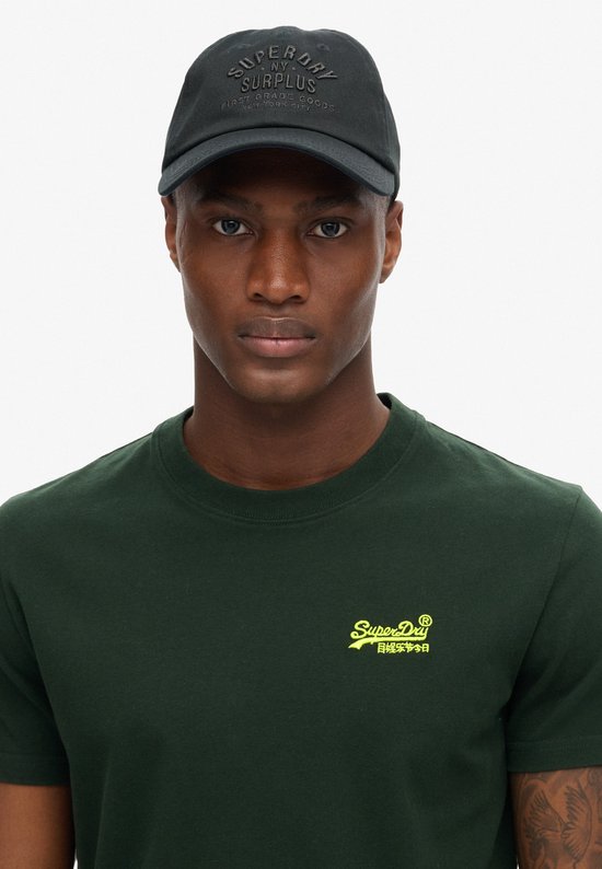 Chemise col rond Superdry avec logo vintage et emblème vert V - XL