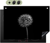 KitchenYeah® Protection plaque induction 65x50 cm - Noir - Pissenlit - Protege plaque de cuisson - Couvre plaque induction - Protecteur d'induction - Cuisine