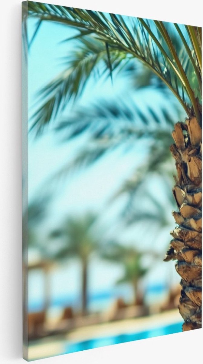 Saammp Canvas Schilderij - Natuur - Huis naast een meer - landschap - 20x30 - Foto op canvas - Wanddecoratie - Muurdecoratie Woonkamer - Slaapkamer decoratie - Canvas Print Multicolor