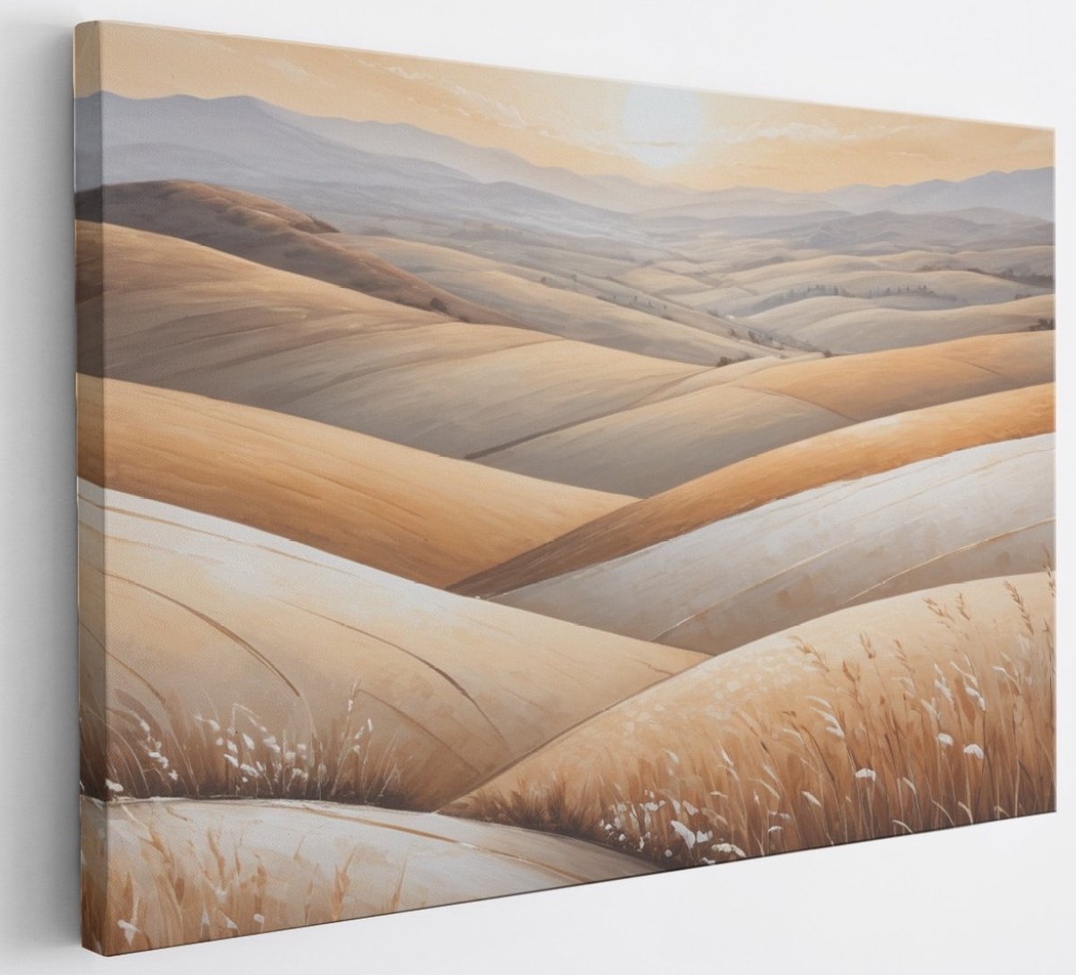 Saammp Canvas Schilderij - Landschap - Abstract - 90x60 - Foto op canvas - Wanddecoratie - Muurdecoratie Woonkamer - Slaapkamer decoratie - Canvas Print Multicolor