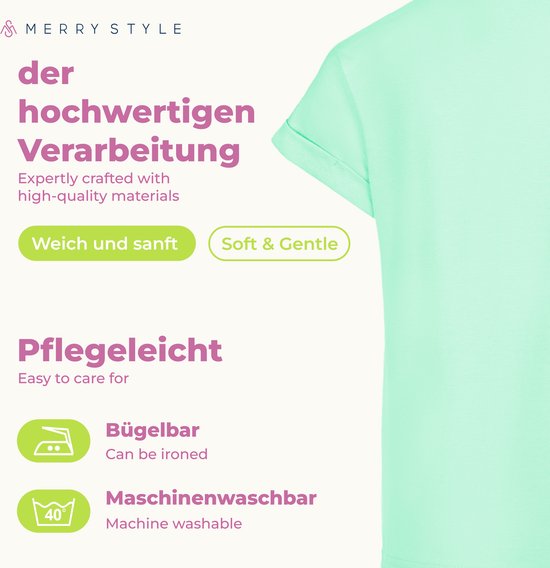 Merry Style Meisjes T-shirts Sport – Meisjes Crop – Gym – Yoga – Hardlopen – Mintgroen – 140 - MS-MS10-468-BL