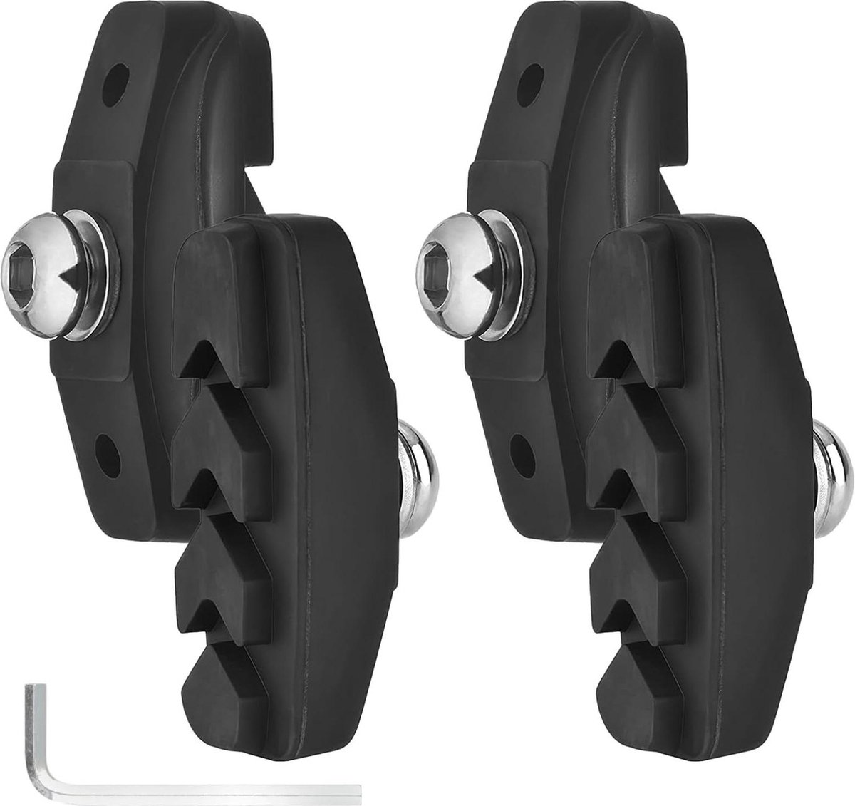 Fietsremblokken van rubber - 4 stuks voor en achter - duurzaam en geluidsarm - fietsveiligheid .