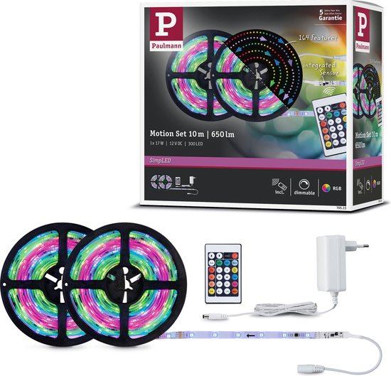 Paulmann SimpLED - Led-Strip - Set - 10m - Motion - RGB - Wit ...