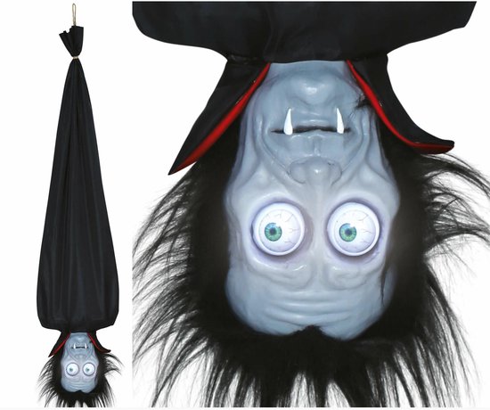 Fiestas Guirca Poupée Décoration vampire/Dracula - lumière/son/mouvement - thème Halloween - à suspendre - 120 cm