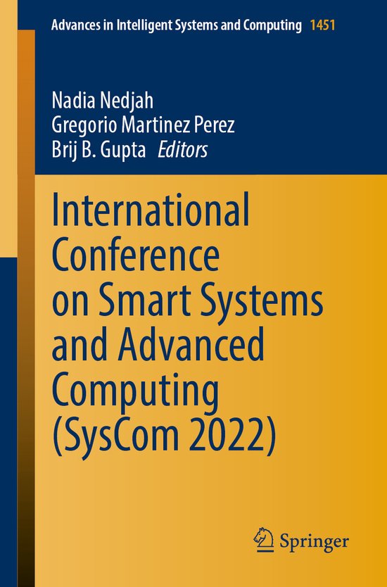 Advances in Intelligent Systems and Computing1451- Internati ... - cover