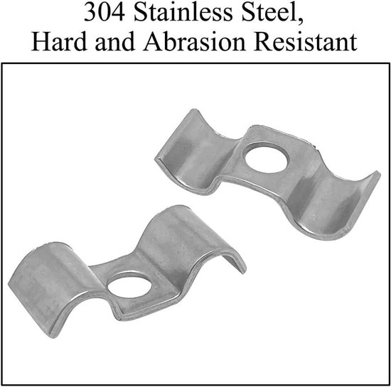 thumbnail: TRANKIELO® - Set Van 20 Roestvrijstalen Pijpklemmen – U-Vormige