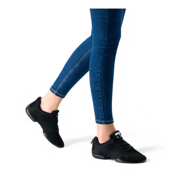 Baskets de danse Anna Kern Suny 120 Femme - Baskets Salsa - Baskets de Danse - Semelle fendue - Danse de salon, Salsa, Latin, Danse de salon, Jazz - SUNY - Zwart - 36