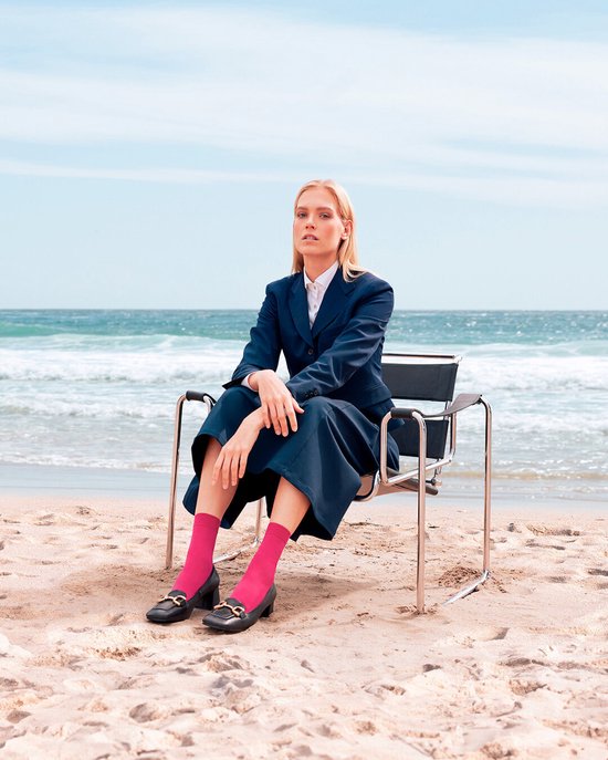 FALKE ClimaWool Renforcé Sans Motif Respirant Chaud Sec Écologique Élégant Durable Lyocell Laine Vierge Rouge Femmes Chaussettes - Taille 37-38