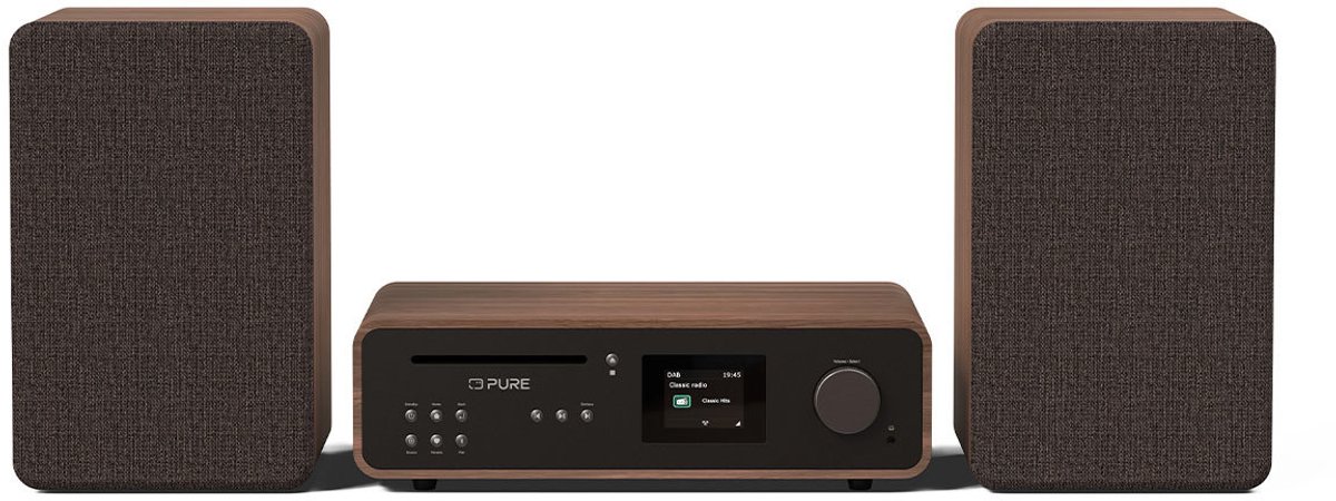 Pure Classic Stereo Cotton White/Oak EU/UK