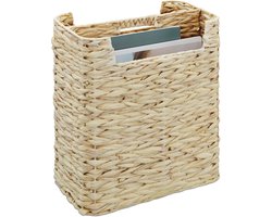lectuurbak - 38 x 32 x 18 cm - 2 vakken - gevlochten waterhy