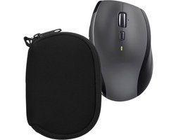 kwmobile computermuis hoes geschikt voor Logitech M720 TRIATHLON / M705 MARATHON hoesje - Muis beschermhoes met rits - Mouse case van neopreen in zwart