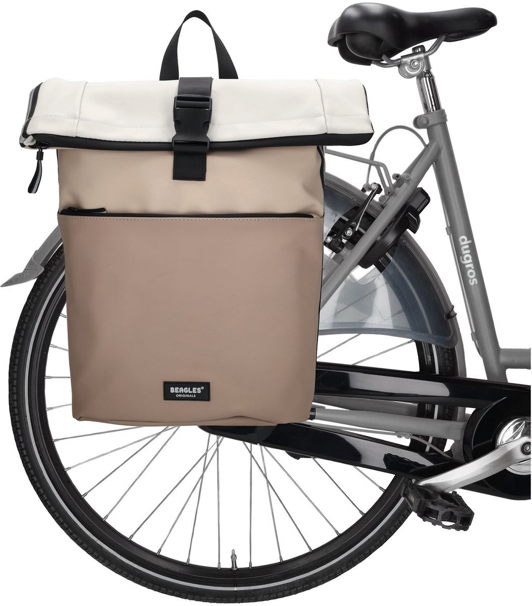 Beagles Originals Bicycle Waterproof Laptop Rugzak - Fietstas - Weersbestendig - 15,6 inch - 27.5 L - Beige