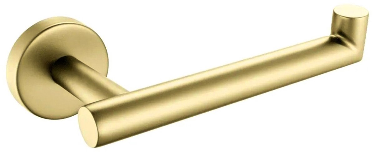 Wc-rolhouder mat goud Rond