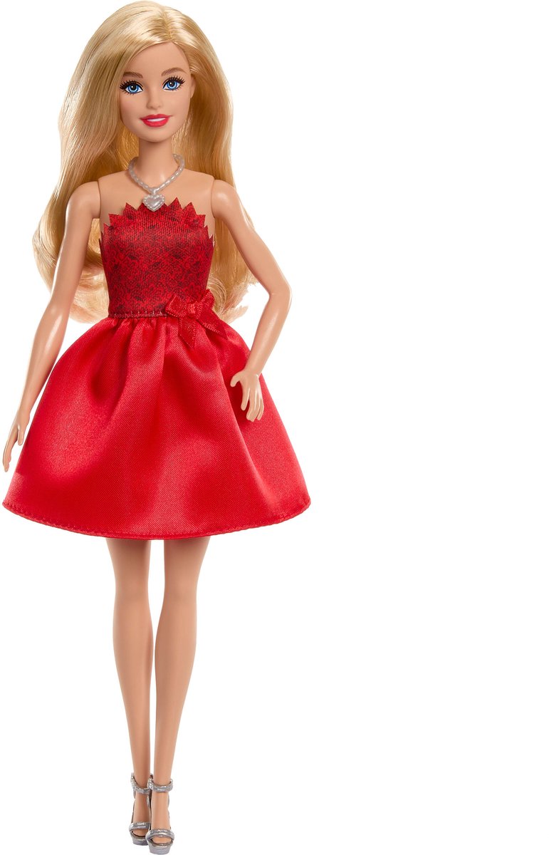 Barbie Mattel 80-Jubileum Modepop – Robijnrode Jurk & Zilveren Accenten — afbeelding 6