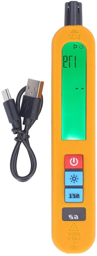 Draagbare CO2-melder, mini-CO2-meter met temperatuur- en