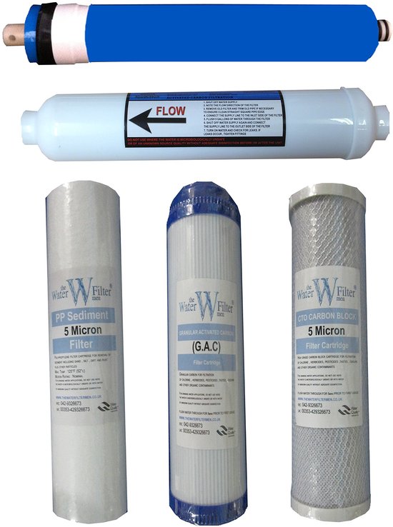 ZeroWater 5-traps vervangingsfilter, NSF-gecertificeerd voor het verminderen van lood, zware metalen en PFOA/PFOA, 2 stuks, wit