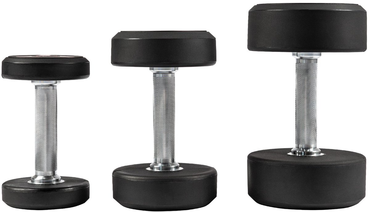 Taurus TPU-halter 38kg 1 stuk – Duurzame en Vormvaste Dumbbell met Geribbelde Grip – Krasbestendig en Stofafstotend – Geschikt voor Thuis en Sportschool – Verkrijgbaar in Diverse Gewichten – foto 4