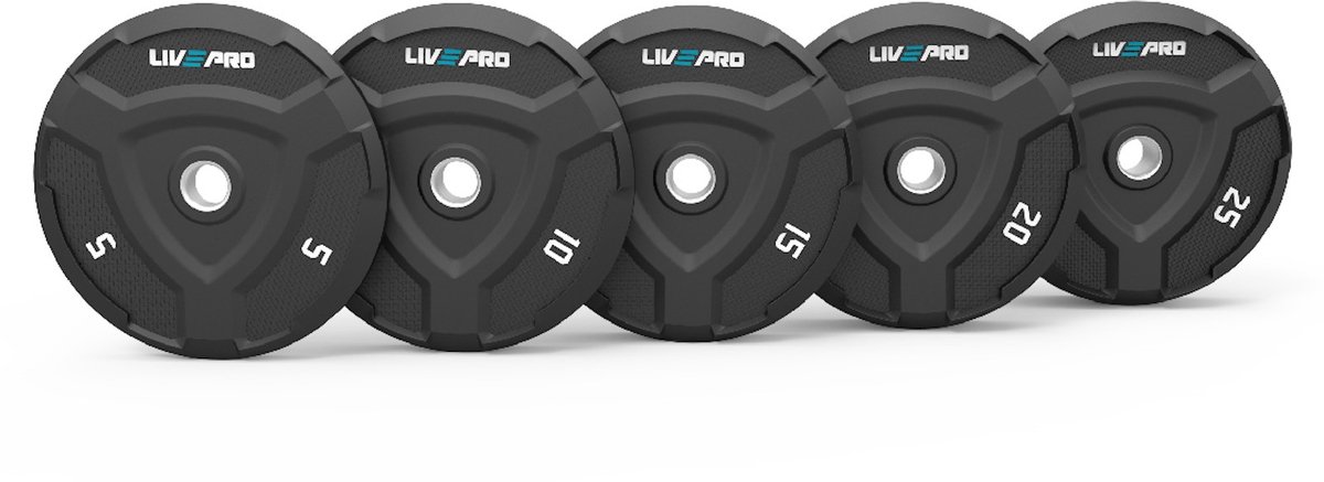 Livepro Bumper Plate Halterschijven 15 kg
