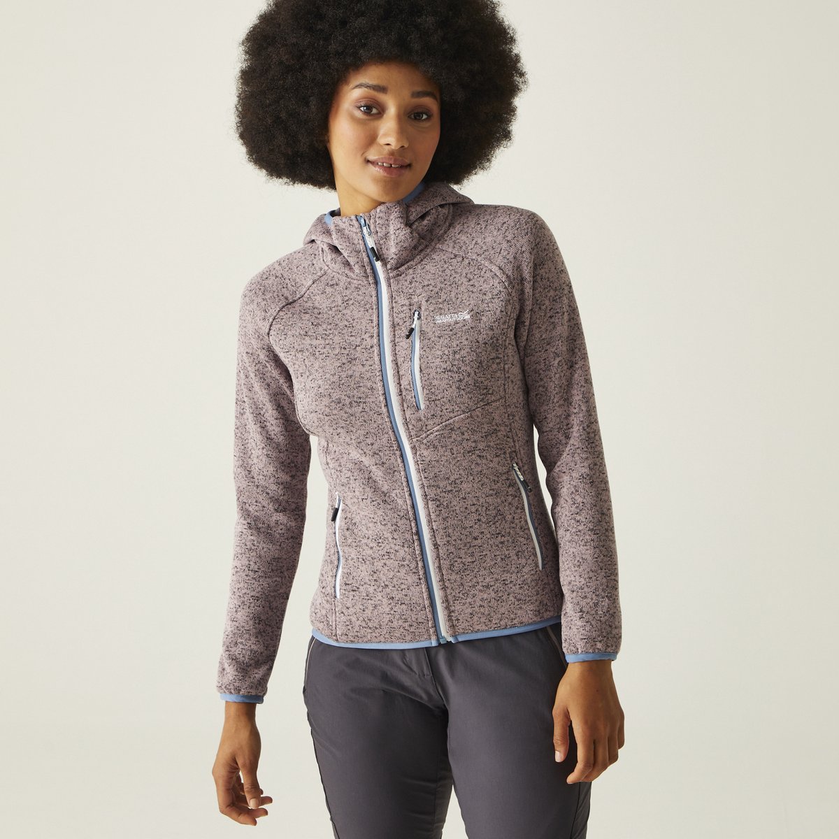 De Newhill sportieve fleece met capuchon voor dames Purper