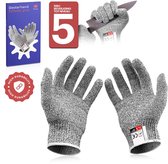 Plentyu® Oesterhandschoen RVS Pro - Oesterhandschoen met Binnen Handschoen - Snijbestendige Slager Keuken Handschoen - Handschoen