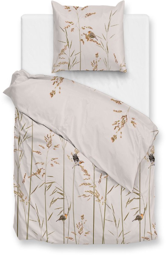 Zohome Pettirosso Housse de couette - Double - 200x200/220 cm - Natural