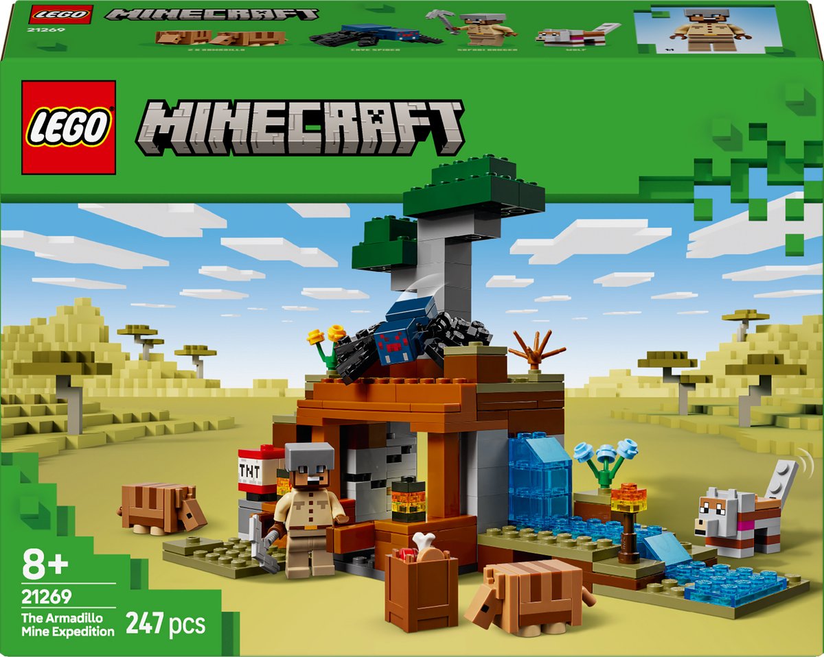 LEGO 21269 Minecraft De gordeldieren bij de mijn
