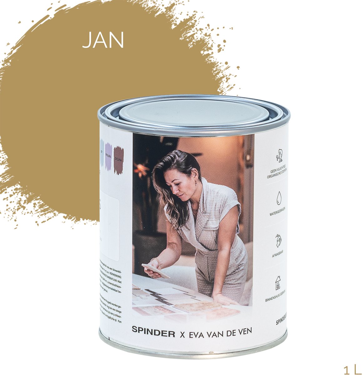 Spinder x Eva van de Ven 1L matte muurverf - Jan