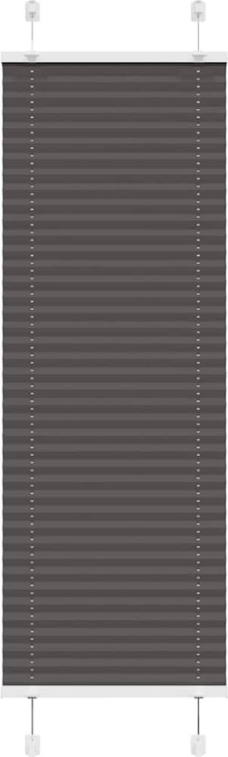vidaXL - Store plissé - enrouleur - 40x100 - cm - largeur du tissu - 39,4 - cm - polyester - noir