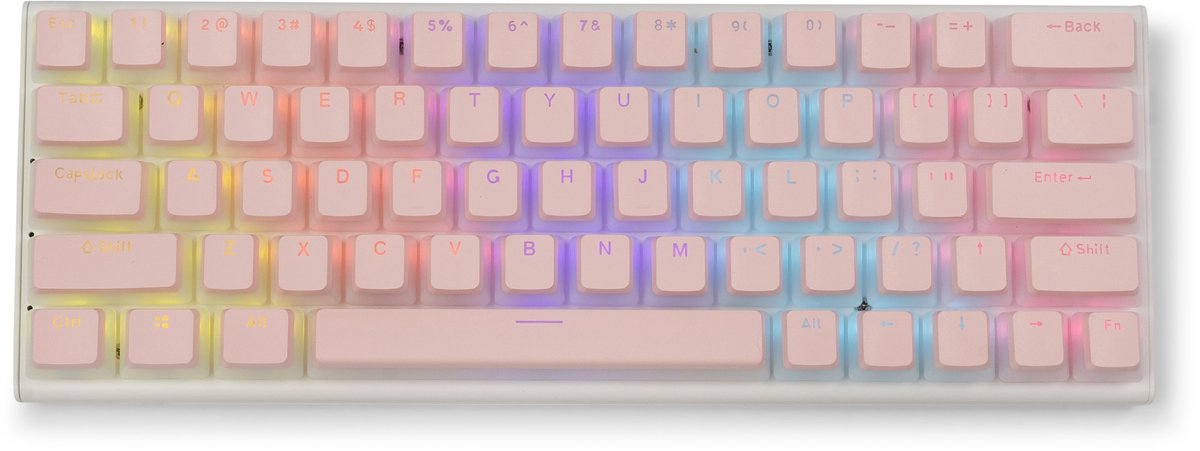 Image of 60% Mechanisch Gaming Keyboard – Pudding keycaps - RGB - Bedraad
