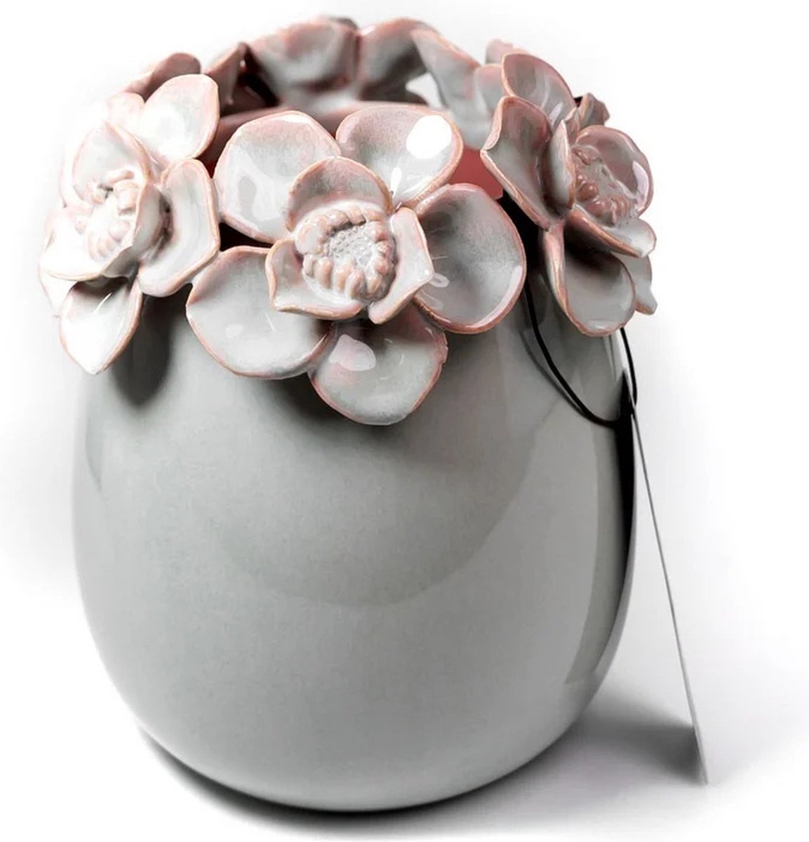 Villa Pottery Vaas Jolie 4 Grijs reactief 14x14x16