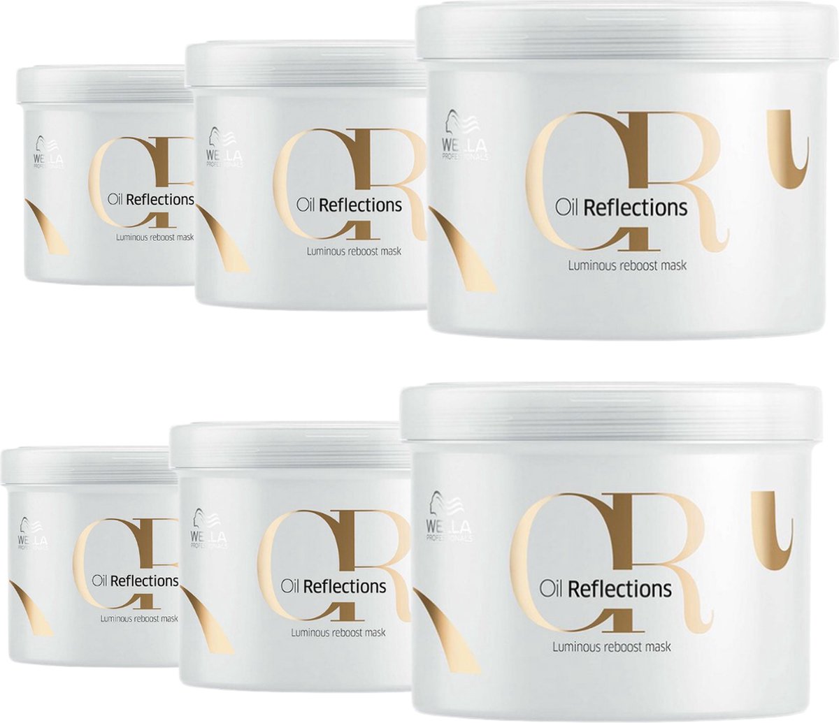 Wella Oil Reflections Luminous Reboost Mask 500ml - 6 Stuks - Voordeelverpakking
