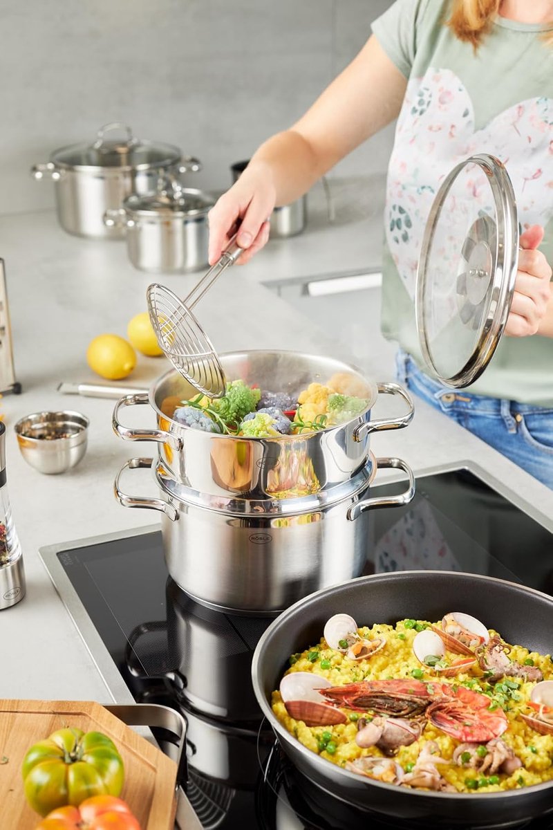Elegance Wokpan - roestvrij staal - geschikt voor inductie - 28 cm