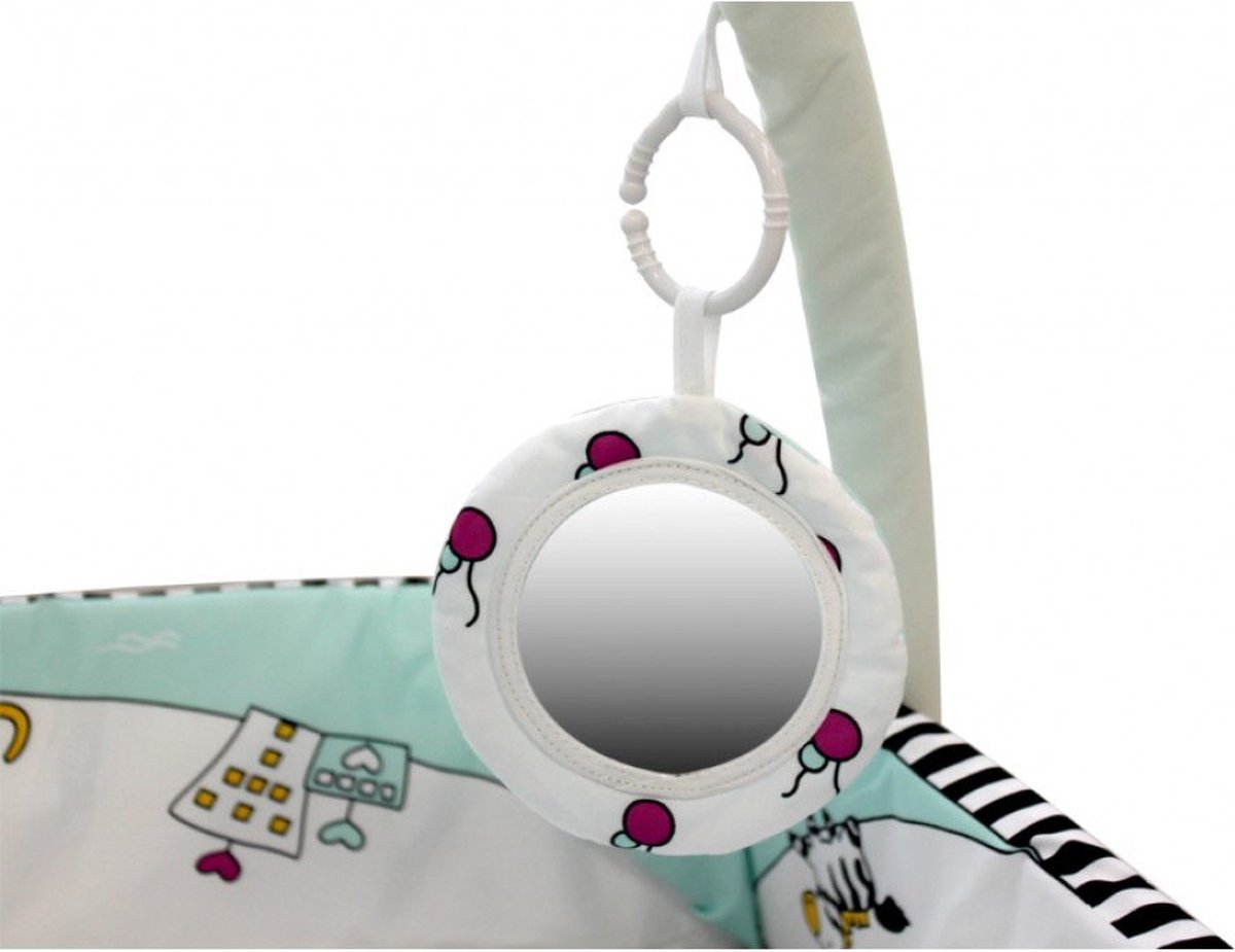 MamaLoes 5-in-1 Multifunctioneel Speelkleed / Ballenbak - Buikligtrainer - Babygym - Speelmat met Boog - Diertjes – foto 8