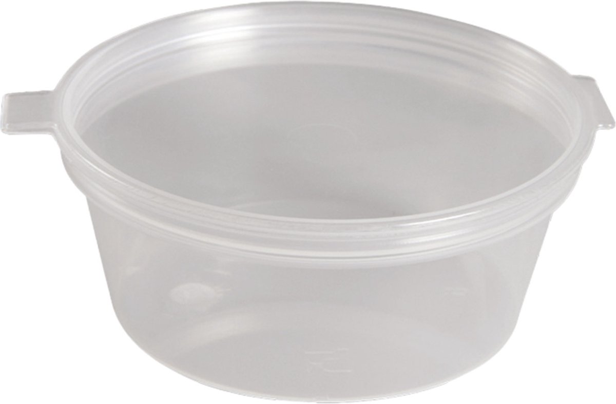 Sauscup met vaste deksel PP - ø70mm - 60cc - 1.000 st/ds.