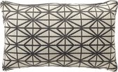 Dutch Décor NISA - Coussin d'extérieur 30x50 cm - déperlant et UV-résistant - Charcoal Gray - Anthracite