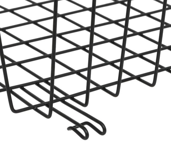 Yorbay 2 stuks Onderrek, hangmand, metalen hangmand, rek, opbergmand, verstelbaar 38-70 cm, kastmand voor keuken schoenenkasten en kledingkasten ( zwart
