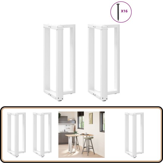 vidaXL Bartafelpoten 2 st U-vormig 40x(90-91) cm staal antraciet vidaXL Bartafelpoten 2 st U-vormig 40x(90-91) cm staal antraciet